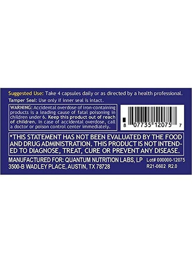 QUANTUM NUTRITION LABS - Quantum Plant Multivitamin Full Body Support With Immune Factors Pure Vegan Glutenfree And Nongmo 120 Capsules - Image 1