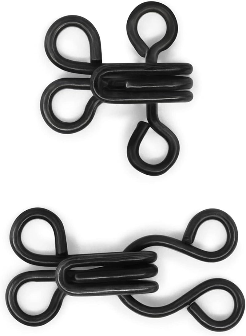 Dritz Hooks and Eyes, Size 2, 14 Count, Black-Steel - Image 4