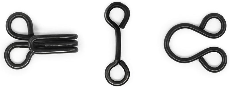 Dritz Hooks and Eyes, Size 2, 14 Count, Black-Steel - Image 3