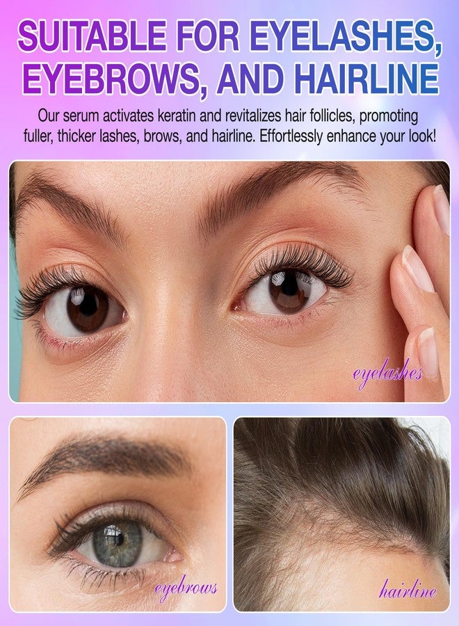 Eyelash Growth Serum - Natural Formula, Eyelash Serum for Longer, Denser & Robust, Boosts Natural Lashes and Brows Development, Visible Results in 4 Weeks - Vegan, Hormone-Free 5ml - Image 5