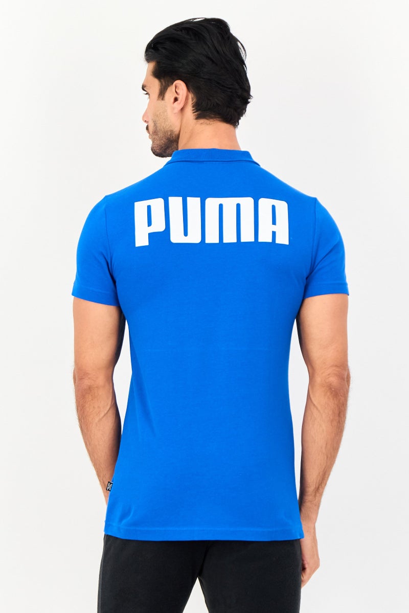 PUMA Men Slim Fit Short Sleeve Outdoor Polo Shirt, Blue - Image 3