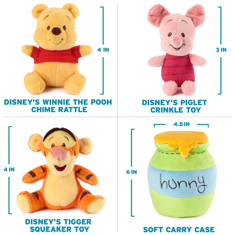 GUND Disney Official Winnie The Pooh Plush Playset with Pooh, Tigger, and Piglet, Sensory Toy Stuffed Animals for Ages 0 and Up, Green, 8â€ - Image 3
