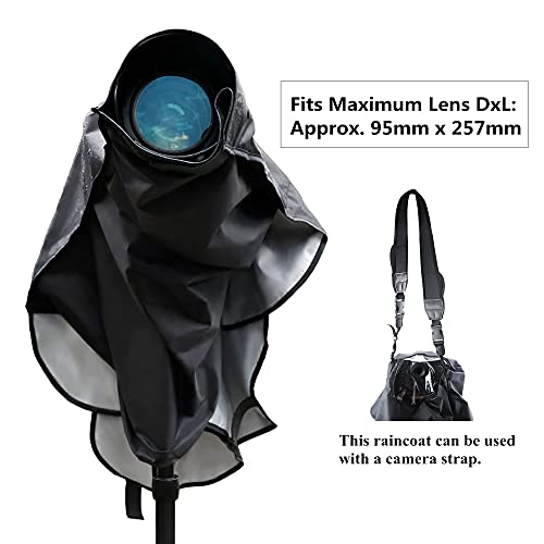 Kiorafoto Professional DSLR Camera Rain Cover Gear Large Sleeve Protection for Canon EOS 5D Mark IV III 5DSR 7DM2 6DM2 7D 6D 90D 80D 1D Mark IV 1DX 1DS III II for Nikon D850 D3500 D3400 D7500 D5600 D5 - Image 4