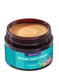 West&Month Korean Retinol Anti Aging Night Cream with Hyaluronic Acid & Vitamin C |Discover young, wrinkle-free & radiant skin| Anti aging cream for oily & dry skin| For Men & Women|Korean Skin Care|50gm  - Image 1