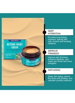 West&Month Korean Retinol Anti Aging Night Cream with Hyaluronic Acid & Vitamin C |Discover young, wrinkle-free & radiant skin| Anti aging cream for oily & dry skin| For Men & Women|Korean Skin Care|50gm  - Image 2