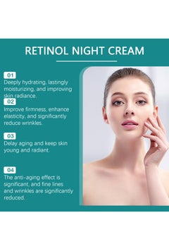 West&Month Korean Retinol Anti Aging Night Cream with Hyaluronic Acid & Vitamin C |Discover young, wrinkle-free & radiant skin| Anti aging cream for oily & dry skin| For Men & Women|Korean Skin Care|50gm  - Image 3