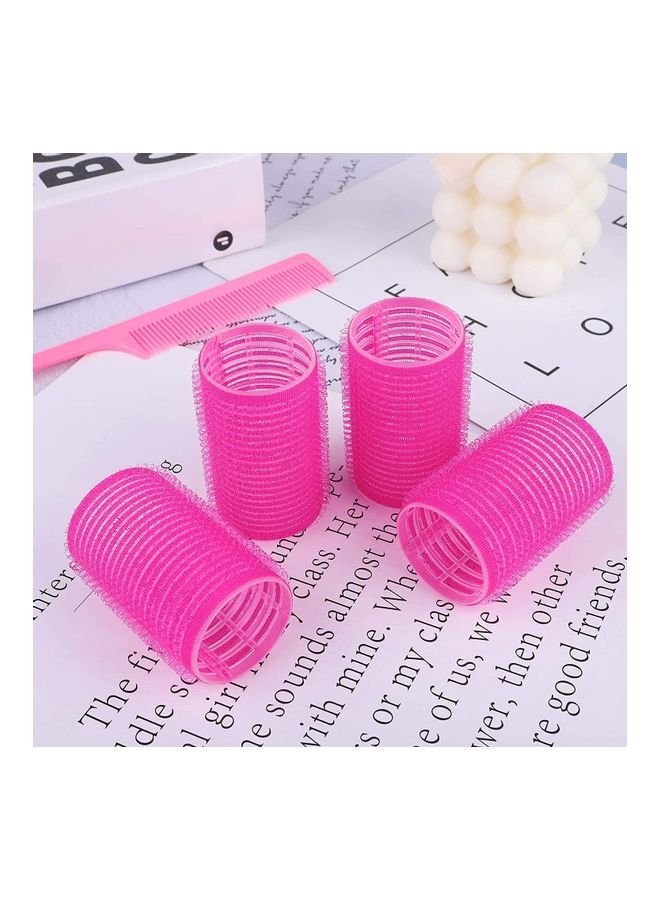 NIBEMINENT 15-Piece Self Grip Hair Rollers Set Pink - Image 4