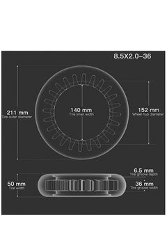 Y&D Solid Rubber Tire 8.5 inch for Gotrax GXL V2/XR/APEX XL S2/S2R M365/Pro Scooter Front/Rear Tyre Shock Absorption Explosion Proof Accessories 2PCS  - Image 5