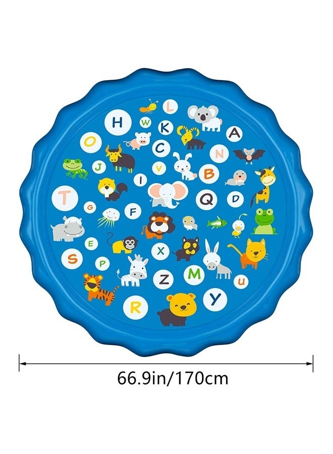 Splash pad for Kids,  170cm Kiddie Pool Splash Pads for Toddlers 3-16 Summer Outdoor Water Spray Play Mat Wading Pool Inflatable  - Image 4