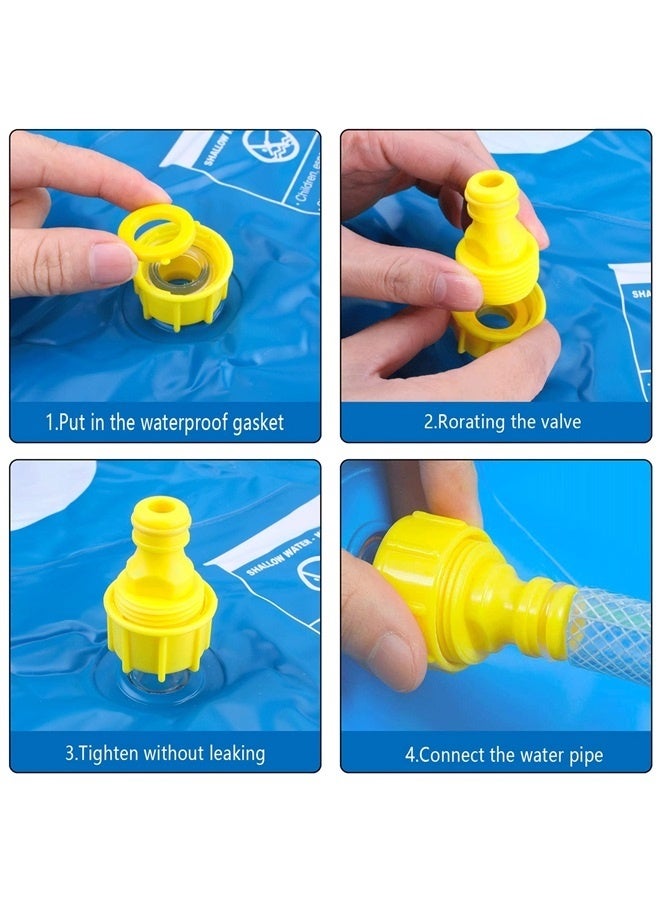 Splash pad for Kids,  170cm Kiddie Pool Splash Pads for Toddlers 3-16 Summer Outdoor Water Spray Play Mat Wading Pool Inflatable  - Image 3