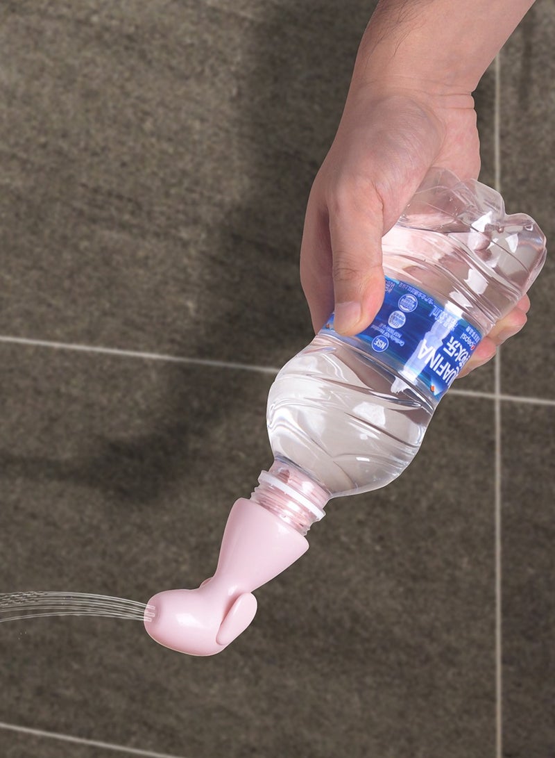 إنوف إن مكة عبوة شطاف بخاخ صغير للجيب مكون من قطعتين ، شطاف بلاستيك محمول ، شطاف للمرحاض متنقل للسفر ، مناسب للسفر أو للتخييم. متوافق مع كل الزجاجات ، باللون الوردي والأزرق - Image 3