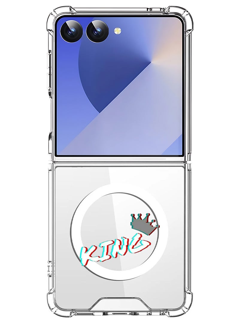 Theodor Magnetic Case for Samsung Galaxy Z Flip 7 Compatible with MagSafe Wireless Charging, Shockproof Phone Bumper Cover King - Image 1