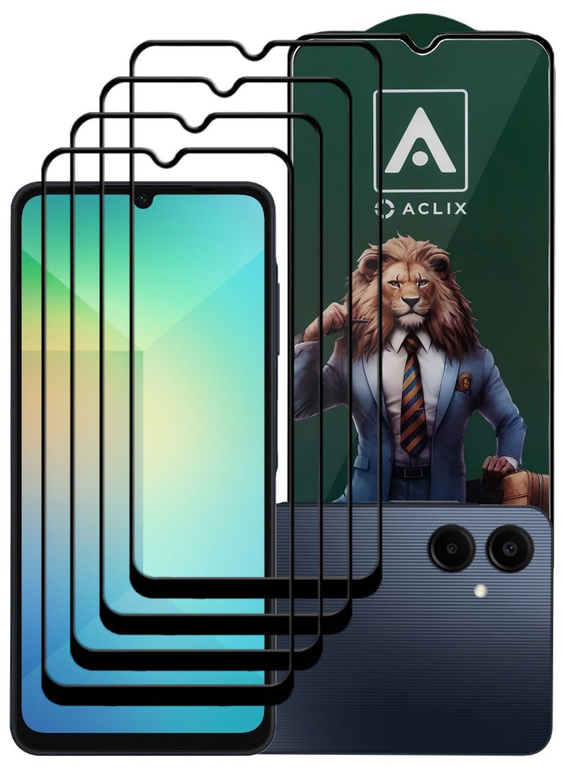 ACLIX 4 Pieces Antistatic ESD Dustproof Premium Quality High Definition Tempered Glass Screen Protector Designed For Samsung Galaxy A06 - Image 1