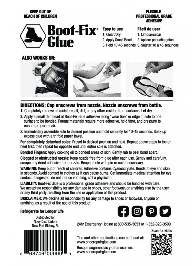 Boot-Fix Boot-Fix Shoe Glue: Instant Professional Grade Shoe Repair Glue  - Image 1