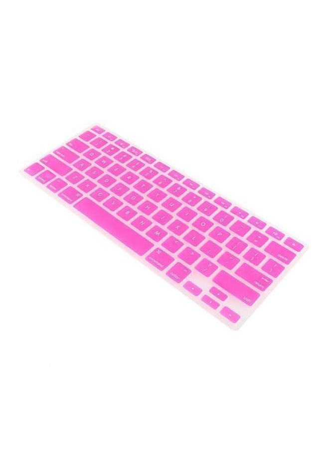NIBEMINENT Silicone Keyboard Keypad Cover Protector For Apple 13 - Pink