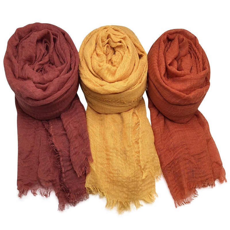 Axe Sickle Women Scarf Shawl for All Season 3PCS Scarve Wrap - Image 1