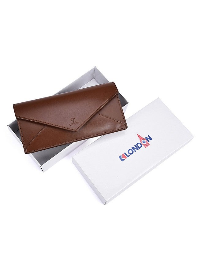K London Envelop Design Ladies Wallet Hand Purse Clutch (6008_Tan) - Image 4