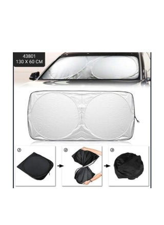 Foldable Car Windshield Sunshade – 130×60 cm – UV Reflective Shield with Storage Pouch - pzsku/Z6DED0F589701D2DC6B90Z/45/1747923095/4cc8d6b0-1df9-43f6-a7b1-1245663979f4