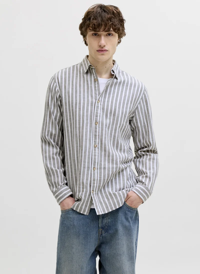 جاك اند جونز Striped Long Sleeve Shirt