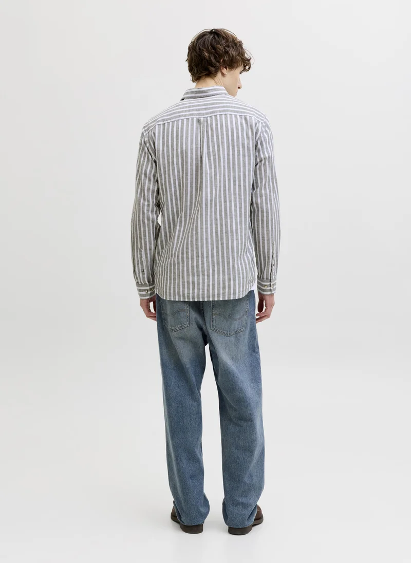 جاك اند جونز Striped Long Sleeve Shirt