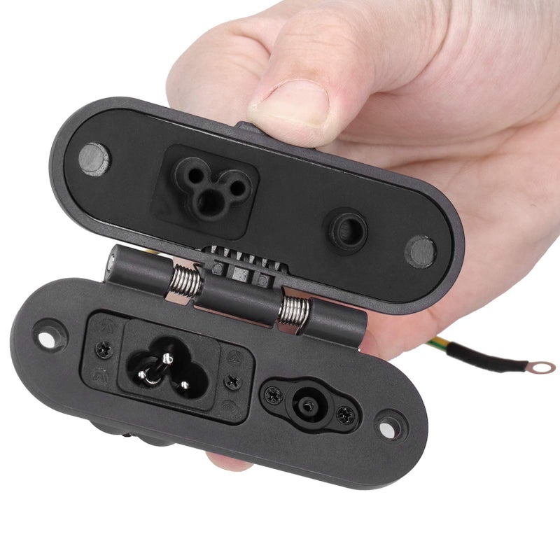 Dilwe Electric Scooter Charging Connector Assembly with dust Connector Replacement Part for Connector for 9 G30 Electric Modification Accessories