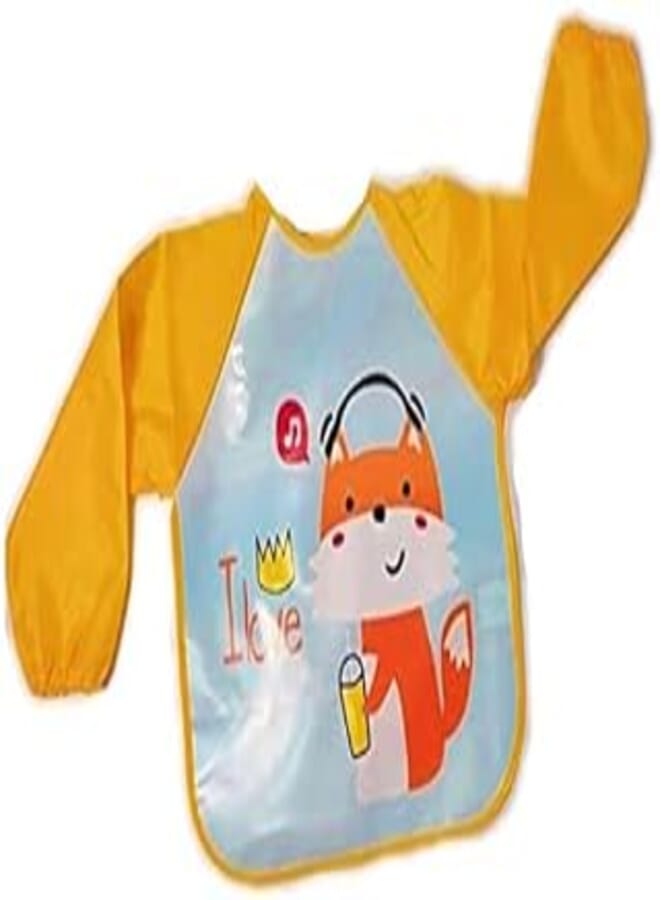 2725 61785 8872 Baby's Cartoon Drawings Bib with Sleeves