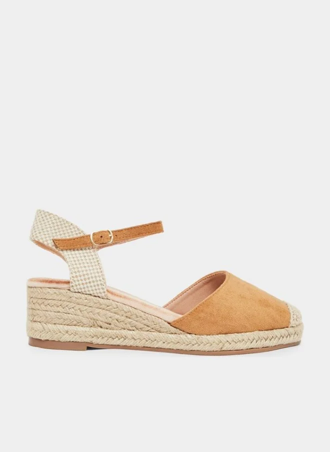Styli Brown Wedge Espadrilles
