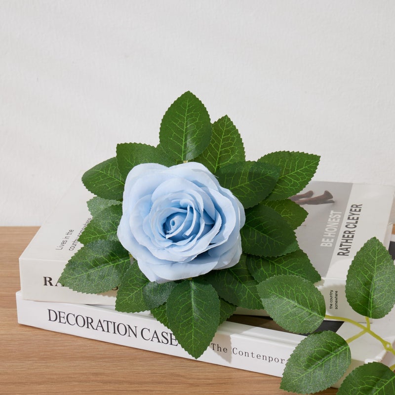 DAIBN 100 Pcs Artificial Green Rose Leaves Decoration,Bridal Wreath Decor,Wedding Party Birthday Proposal Decorations, Wreath/Green/Loose/Rose Leaves (green1) - Image 5