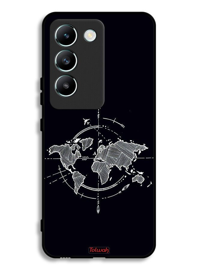 Tolwak Vivo Y100 4G Protective Case Cover Compass Art - Image 1