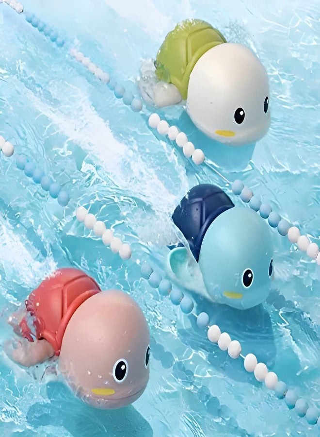 TECH LOGO ELECTRONICS Swimming Turtle Bath Toy,Wind Up Water Floating Toys,Bathtub Water Toys forToddlers Bathing Toys for Baby for 0-3 Years ( Pack 2) - Image 5