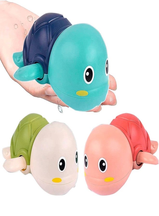 TECH LOGO ELECTRONICS Swimming Turtle Bath Toy,Wind Up Water Floating Toys,Bathtub Water Toys forToddlers Bathing Toys for Baby for 0-3 Years ( Pack 2) - Image 1