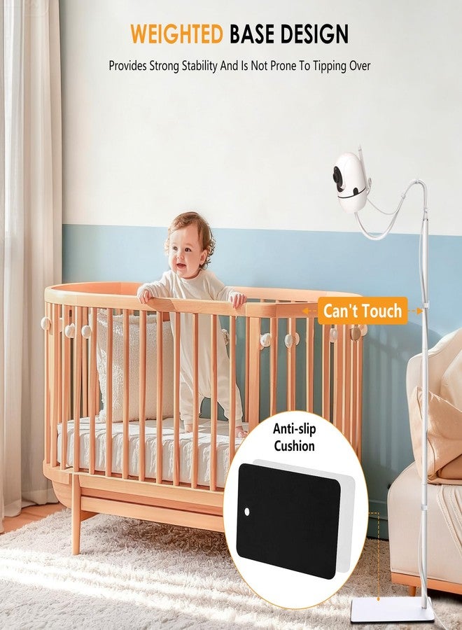 حامل أرضي لكاميرا مراقبة الأطفال من GAHOGA، متوافق مع HelloBaby وNanit Pro وFlex Stand وOwlet وInfant Optics وMotorola وVAVA، ارتفاع قابل للتعديل من 37.4 بوصة إلى 69 بوصة. - Image 4