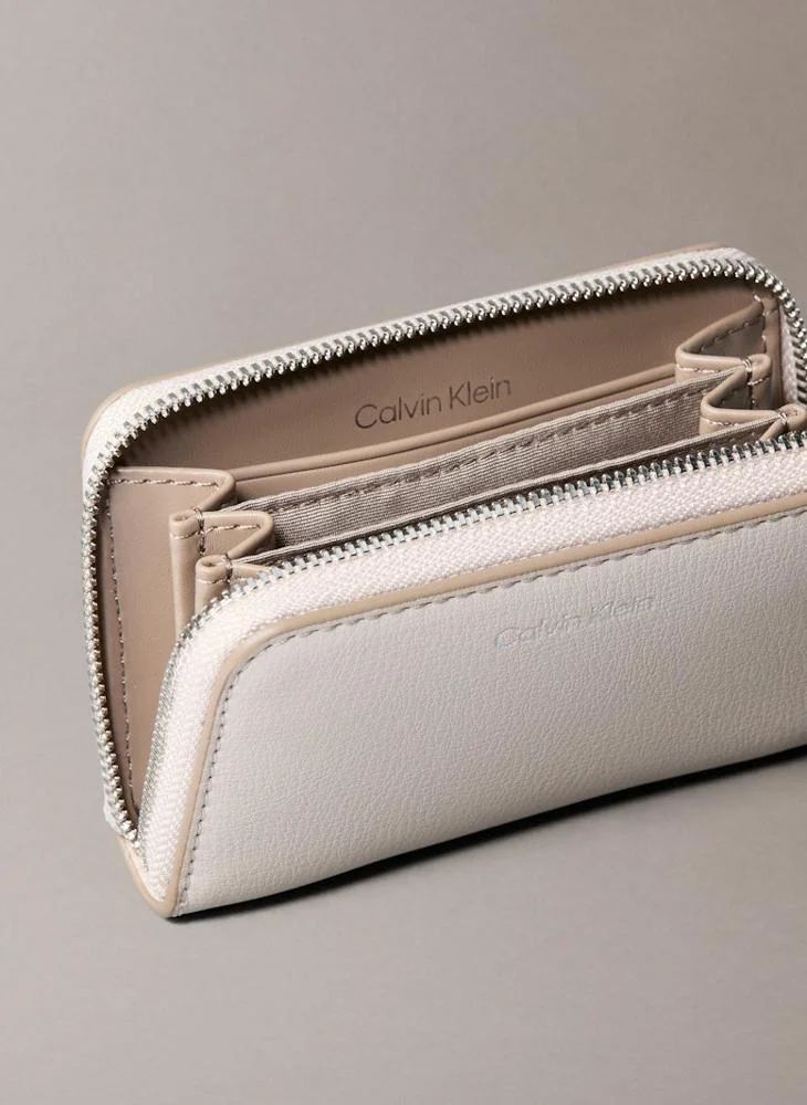 CALVIN KLEIN  Foil Logo Square Zip Wallet for Women | Best Price UAE