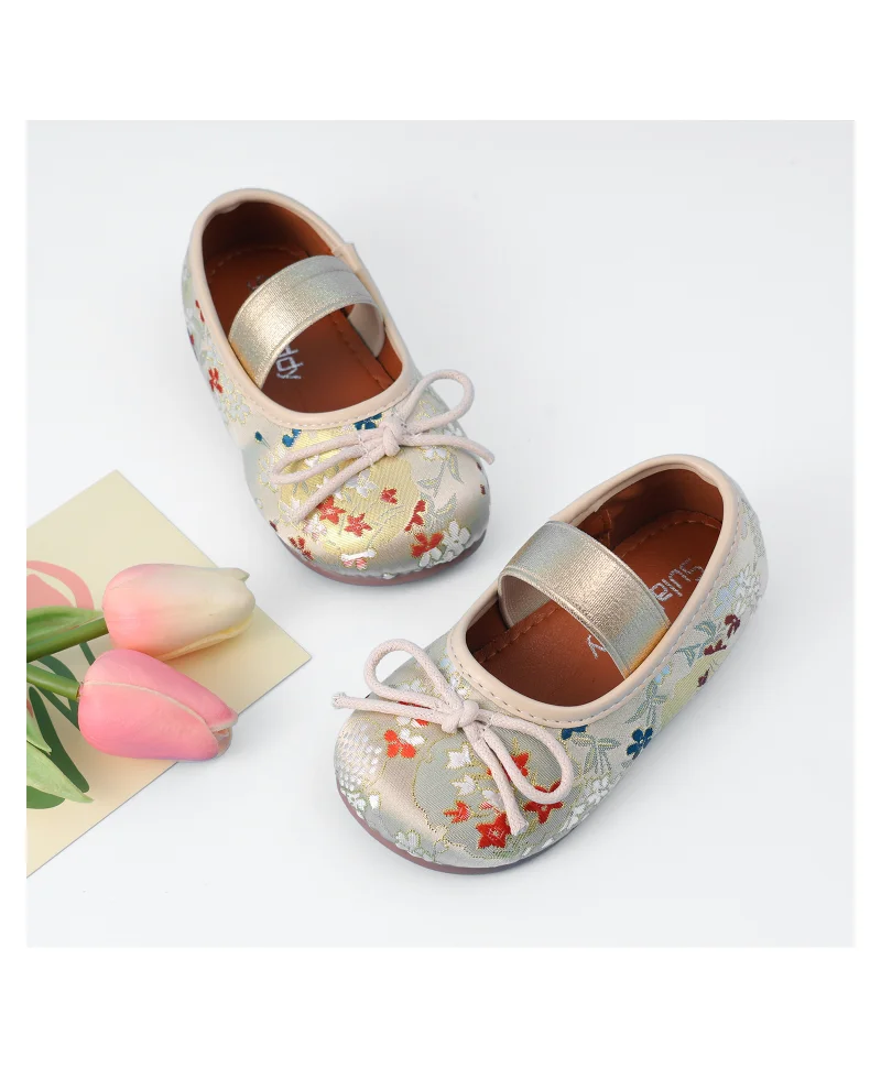 مارك وميا مارك وميا أحذية حفلات مطرزة بالزهور - ذهبي فاتح