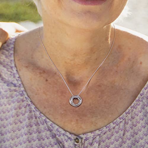 Annamate 60th Birthday Gifts for Women 925 Sterling Silver 6 Circles Necklace For Her Six Decade Jewelry 60 Years Old Birthday Gifts - Image 5
