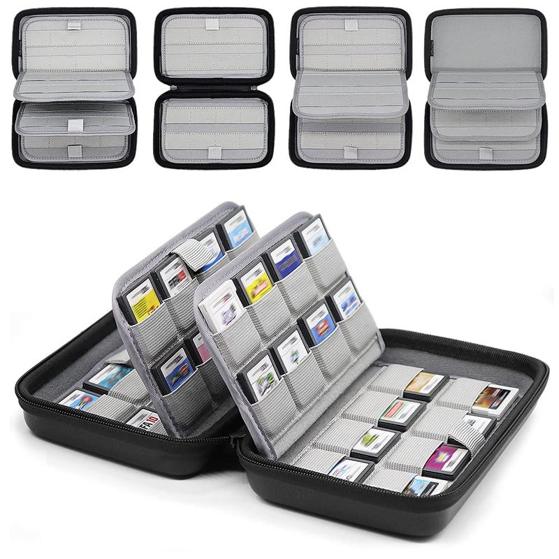 sisma 64 DS 3DS Switch Game Case Compatible with Nintendo Game Cartridges, Cards Holder Organizer Home & Travel Safekeeping Storage Case Carrying Bag - Image 2