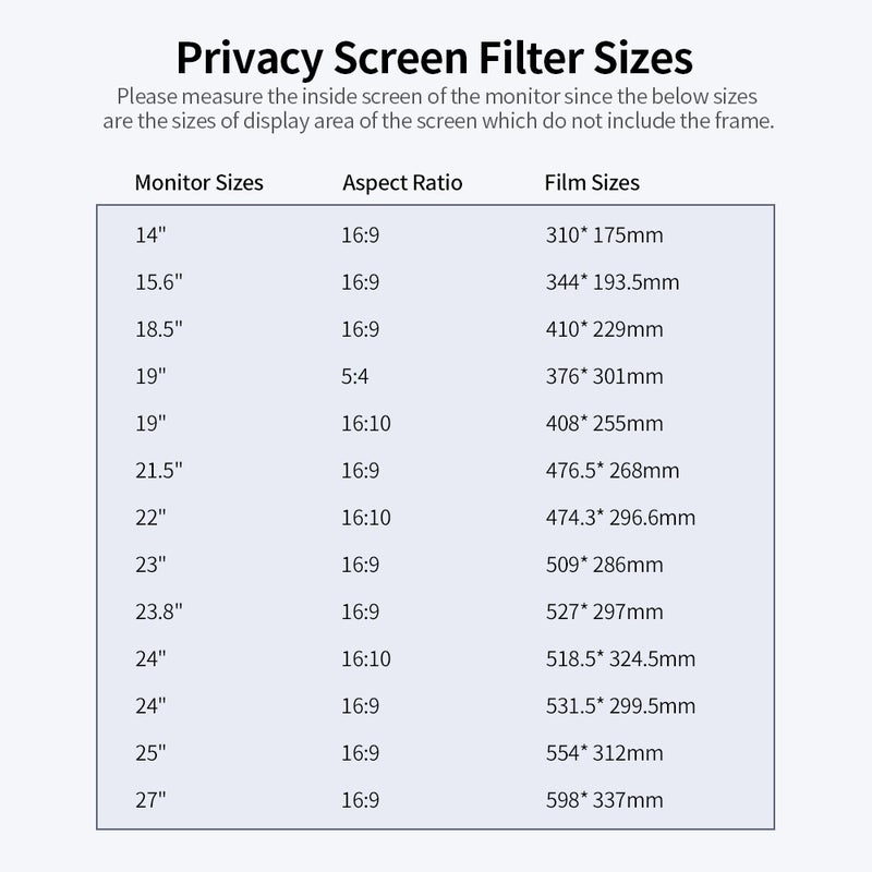 Privacy Screen Filter 23.8" 16:9 Reversible Matte/Glossy Design - High Transmittance Anti-UV Screen Protector for Office Public Travel Home Use - Image 2