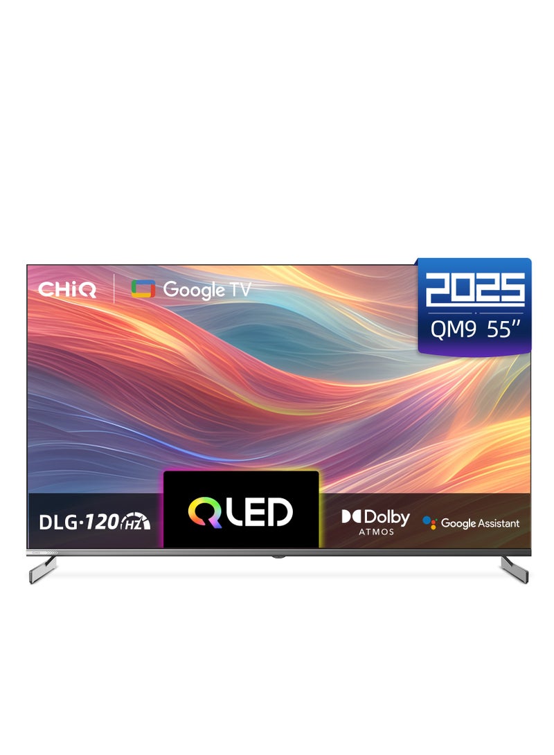 تشيك تلفاز ذكي، 55 بوصة، QLED، 4 كابل HDMI، 2USB، RAM2GB، 16GB، حافة رفيعة - Image 1