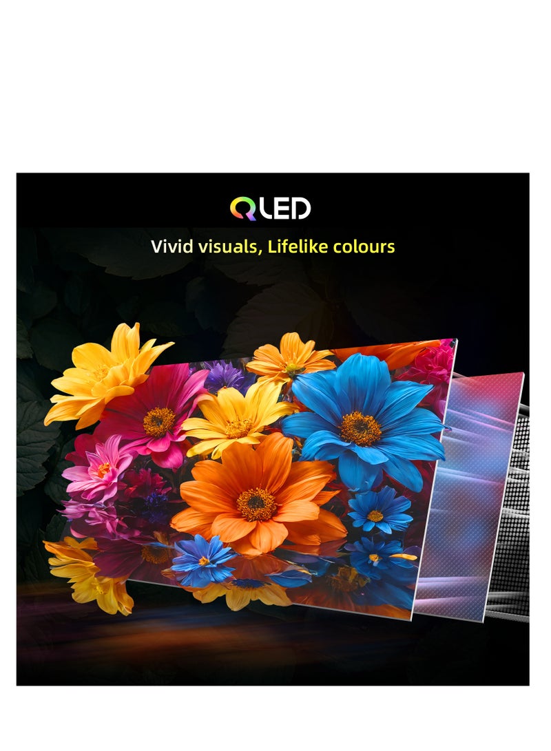 تشيك تلفاز ذكي، 55 بوصة، QLED، 4 كابل HDMI، 2USB، RAM2GB، 16GB، حافة رفيعة - Image 3