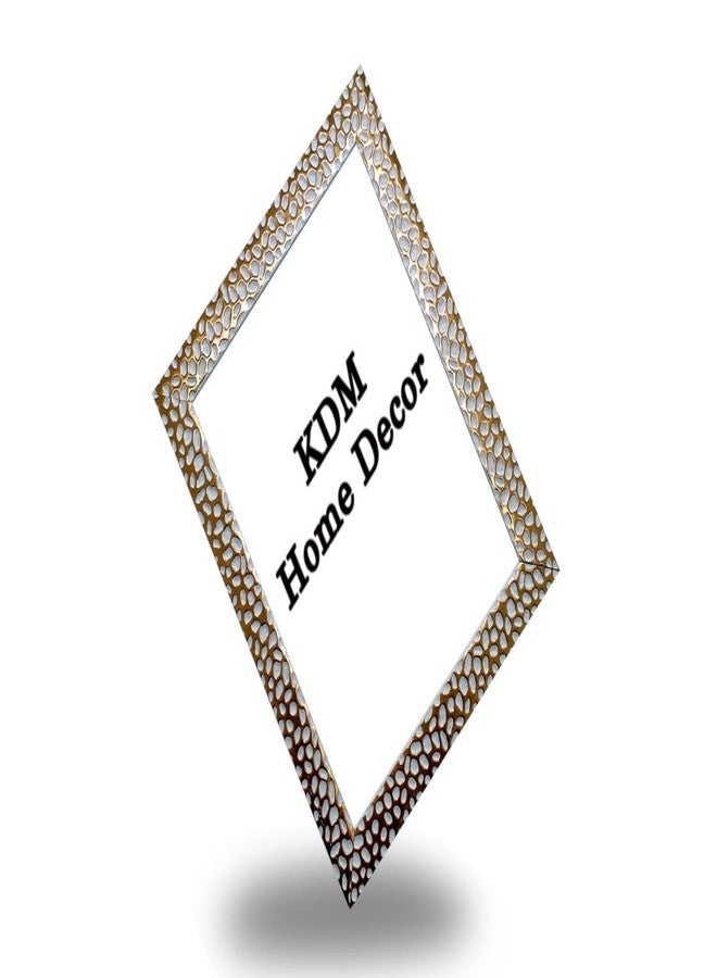 KDM HOME DECOR إطار صور KDM HOME DECOR مقاس 6×9 بوصة، طقم من قطعتين، لون ذهبي وأبيض، مناسب لتزيين الطاولة أو الحائط، مثالي للتعليق كهدية. - Image 2