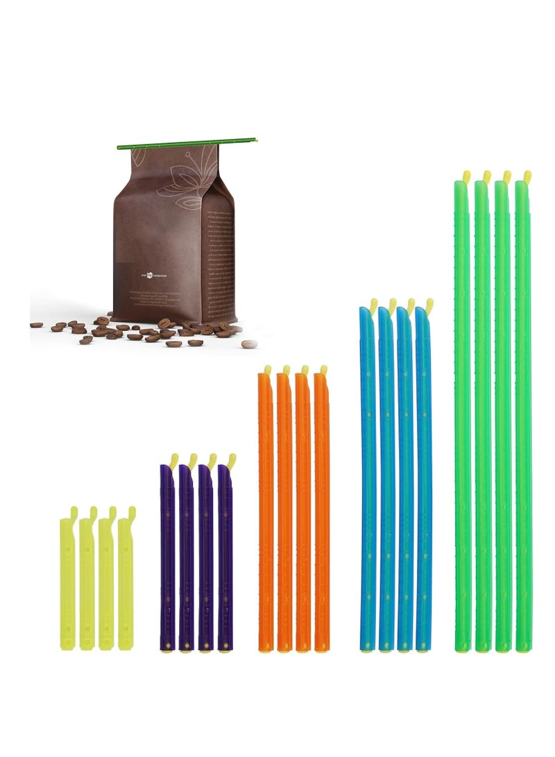 Rightsure Bag Clips Kitchen Accessories,20pcs Durable Food Clip Set for Kitchen Storage,Reusable Chip Bag Clips,Color Coded Bag Closure Sticks,Durable Cereal Bag Clips For Home Kitchen Food Storage  - Image 1