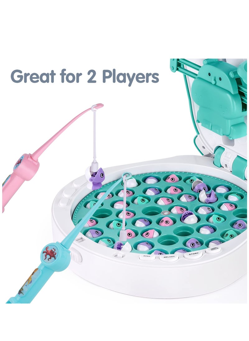 PYEBE Toddler Magnetic Fishing Games Kids Electronic Fish Catch Toy W/ Rod Board Preschool Activity Learning Balance Counting Number Birthday Gifts for 3 4 5 6 8 Year Old Boy Girl  - Image 3