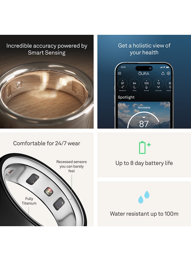 Oura Ring 4 Black - Size 14 - Image 5