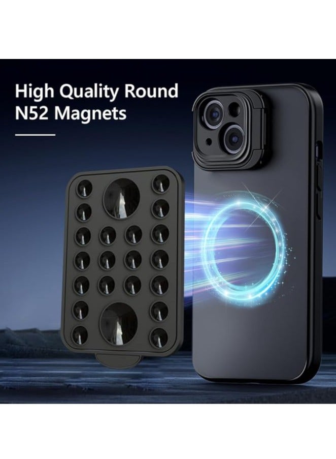 General Magnetic Phone Holder Silicone Suction Cup Phone Holder Hands-Free Mirror Shower Phone Holder for TikTok Videos and Selfies for iPhone 12/13/14/15/16  - Image 2