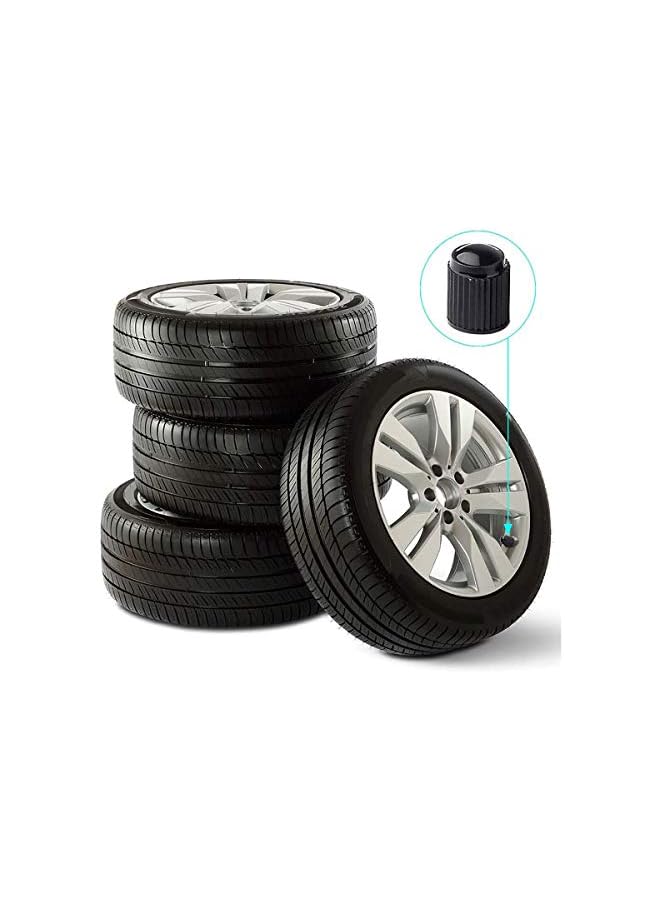S-TOP Plastic Tyre Valve Caps for Schrader Valve, Universal Size Tyre Stem Dust Caps, Wheel Caps For Bicycle, Motorbike, Cars, SUVs and Trucks - Image 1