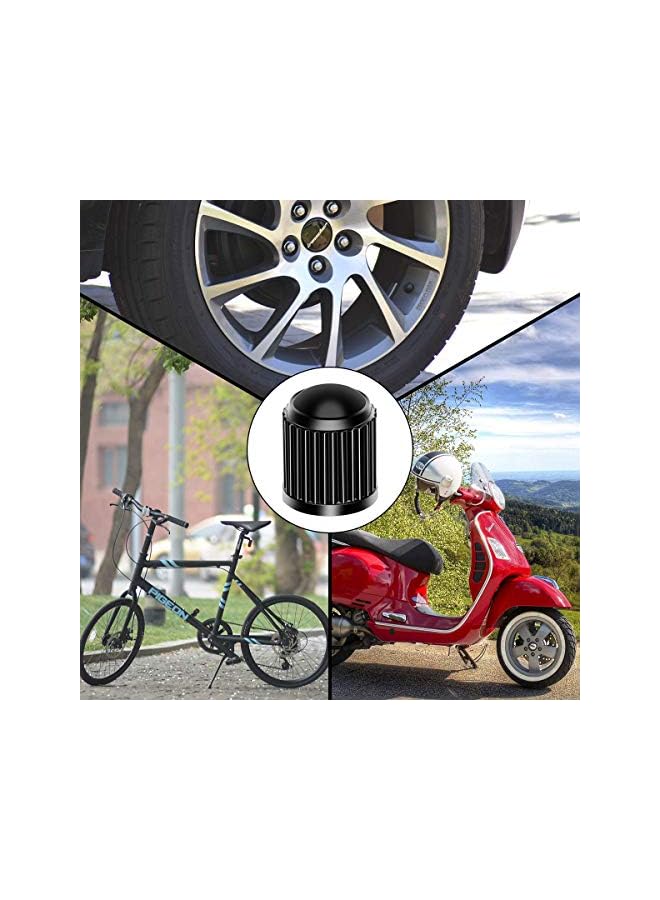 S-TOP Plastic Tyre Valve Caps for Schrader Valve, Universal Size Tyre Stem Dust Caps, Wheel Caps For Bicycle, Motorbike, Cars, SUVs and Trucks - Image 4
