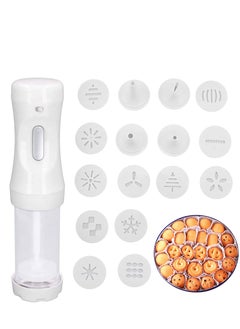 Electric Cookie PressTool Kit DIY Maker with 12 Discs and 4 Icing Tips for Biscuit Decoration Cakes Decorating For Any Holidays