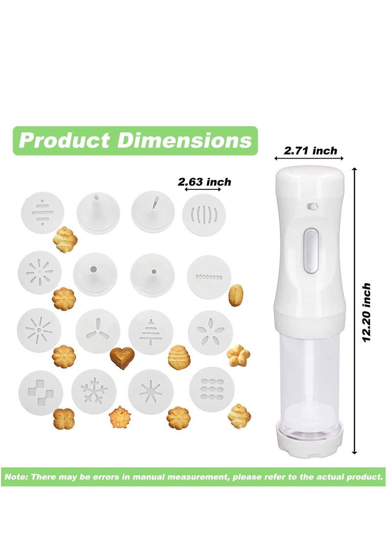 Excefore - Electric Cookie PressTool Kit DIY Maker with 12 Discs and 4 Icing Tips for Biscuit Decoration Cakes Decorating For Any Holidays - Image 1