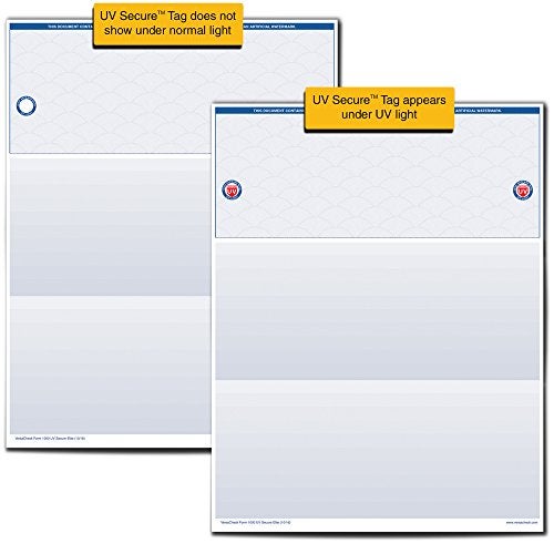 VersaCheck UV Secure Checks - 500 Blank Business Voucher Checks - Blue Elite - 500 Sheets Form #1000 - Check on Top - Image 4