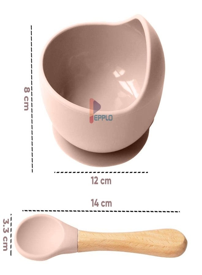 pepplo Silicone Baby Bowls with Suction Stay Put Silicone Food Bowl for Babies Kids Toddlers Infants Baby Led Weaning Spoon Baby Utensils Baby Self-Feeding Bowls with Spoon (Pink) - Image 2